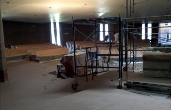 Protecting the pews and flooring